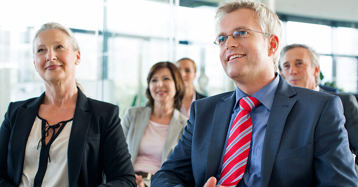 Manager bei einer Weiterbildung